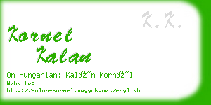 kornel kalan business card
